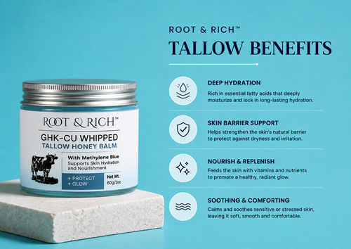 Root & Rich™ GHK-CU Whipped Tallow Honey Balm